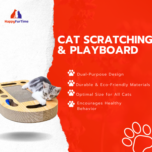 Cat Toy and Scratching Board for Playtime