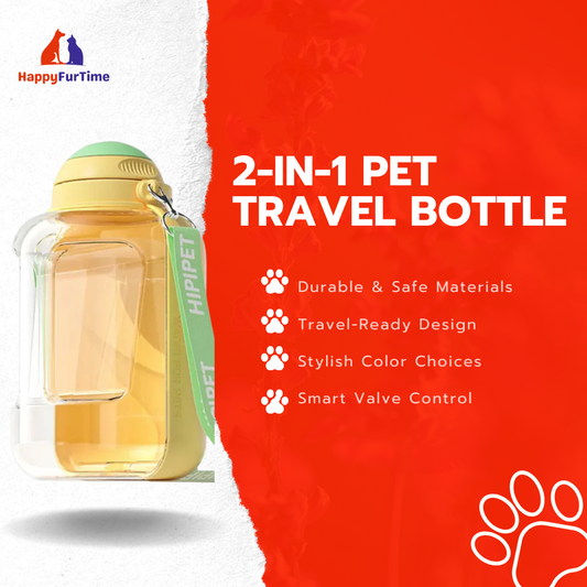 2-in-1 Portable Pet Water and Food Bottle