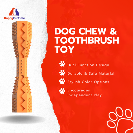 Dog Chewing Toys and Toothbrush for Teeth Cleaning
