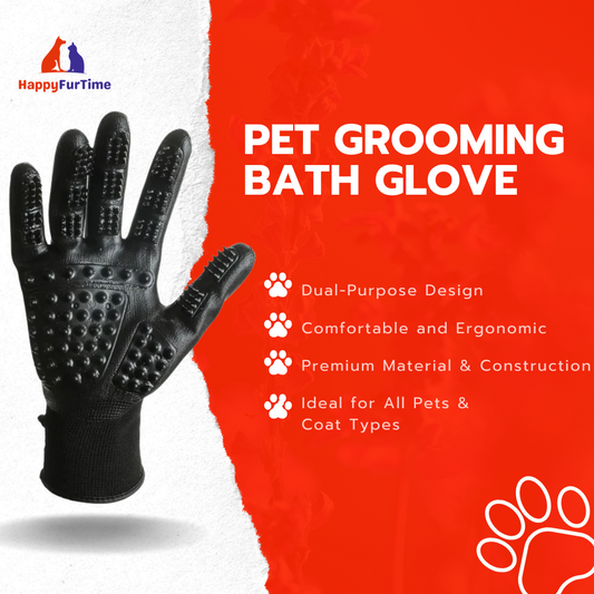 Pet Grooming Massage Gloves for Bathing
