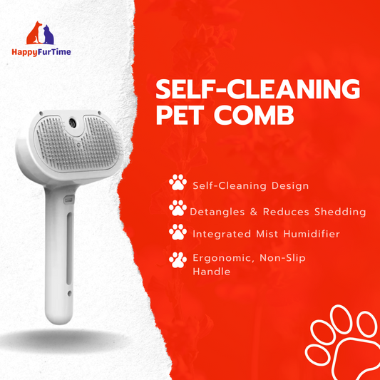 Self-Cleaning Pet Grooming Comb