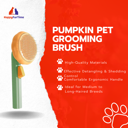 Pumpkin Pet Grooming Brush